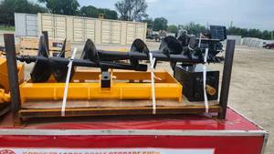 lot 7342 image: Captok Skid Steer Loader Auger Set  8, 12 & 16
