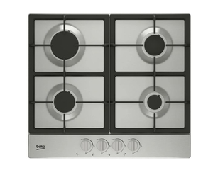 lot 523 image: Beko 24 Inch Stainless Steel Gas Cooktop, BCTG24400SS - Retail $799