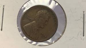 lot 5 image: 1918-D Lincoln Wheat Penny Coin RC50