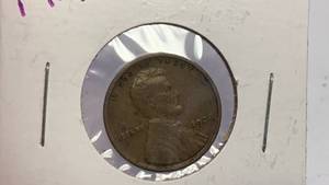 lot 9 image: 1928 Lincoln Wheat Penny Coin RC50