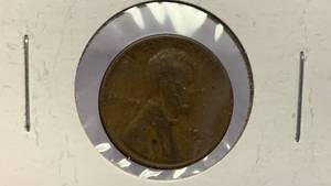 lot 11 image: 1929-S Lincoln Wheat Penny Coin RC50
