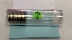 lot 16 image: Partial Roll 1968-S BU (Brilliant Uncirculated) Nickel Coins - 13 coins total
