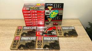 lot 8 image: Factory sealed Maxell UR90 Cassette Tapes and TDK EHG VHS-C Lot