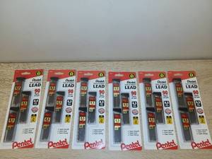 lot 53 image: Pentel Super Hi-Polymer Lead 0.5mm HB 90 Pieces 6 Pack