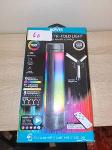 lot 60 image: Bower Tri-Fold Light RGB Remote Control Foldable Design
