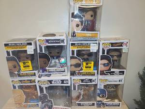 lot 92 image: Funko Pop Vinyl Figures Lot of 8 Pieces Star Wars MIB Agent M Vibe Thanos