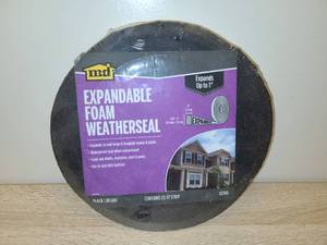lot 118 image: md Expandable Foam Weatherseal 14-1 13 Strip Black 03100