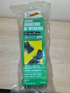 lot 126 image: Frost King Lawn Furniture Re-Webbing 2.5 x 39 Green PW396