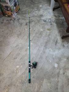 lot 145 image: Fishing Rod and Reel Combo Teal Green