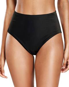 lot 5404 image: Tempt Me Womens Black High Cut High Waisted Bikini Bottoms Tummy Control Bathing Suit Bottoms Swim Bottom Swimsuit Bottom S - Retail $22