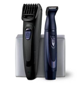 lot 5410 image: Remington Rechargeable Beard Trimmer Kit for Mustaches, Nose Hair, and Light Detailing and Grooming with Bonus Battery Nose Trimmer - Retail $28