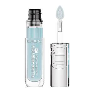 lot 5465 image: LOreal Paris Plump Ambition pH Hyaluron Lip Oil, Color Shifting Lip Tint with 24HR Hydration, Volumizing Shine and Lasting Color, 010 pH Cristal Ice - Retail $11