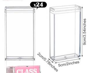 lot 5506 image: AceOrbit Candy Jar Bulk for 24 Guest 3.54 Inch Empty After Dinner Candy Tube Buffet Container Acrylic Box Gifts Multi-item Party Favor(Pink) - Retail $20