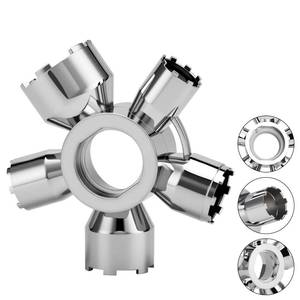 lot 4272 image: Upgraded Metal 10-in-1 Faucet Aerator Tool - Universal Heavy-Duty Metal Removal Key, Compatible with TTTFSTD Aerator Types, Covers Full Size Range M16.5 to M28, Must-Have for DIY Plumbing Fixes