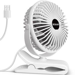 lot 4275 image: BESKAR Clip on Fan, 360° Rotation Quiet Stroller Fans with Strong Airflow,3 Speeds, Portable Small Fans with Sturdy Clamp,Perfect Personal Cooling Fan for Office Table Bedroom Kitchen