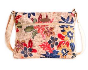 lot 4313 image: Maison d Hermine Cross Body Bags for Women Cotton Canvas Shoulder Bag for Shopping Travel Everyday Use Tote purse Multi Zippered Pocket Sling Bag Spring Summer (Kalahari)