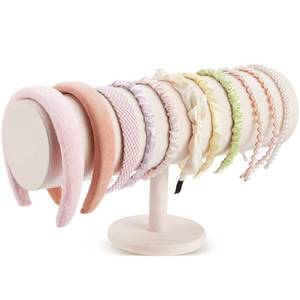 lot 4324 image: Wenqik Extra Long T Bar Headband Holder Organizer Velvet Headband Rack Storage Hairband Organizer for Hairband Earring Display Stand Women Girl