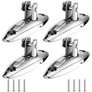 lot 4334 image: MorningRo 4 Pcs Boat Bimini Top Swivel Hinge 316 Stainless Steel Swivel Deck Hinge Quick Release Bimini Top Deck Side Mount Marine Hardware with 8 Screws for Boat Yachts(3.6)