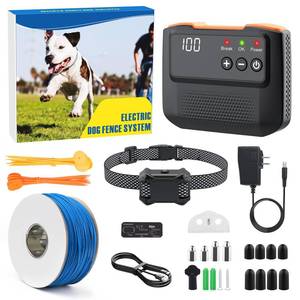 lot 4341 image: Feycig Electric Fence for Dogs, Rechargeable Underground Dog Fence System with 650FT Wire, 1 Waterproof Training Collar, Covers up to 12 Acre, Wired Dog Fence System for 1 Dog