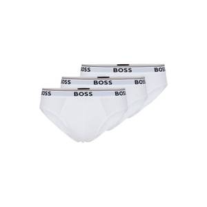 lot 4351 image: BOSS Mens 3-Pack Classic Regular Fit Stretch Briefs, White- S
