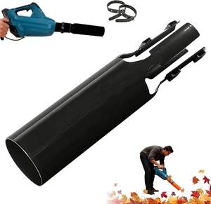 lot 4396 image: Leaf Blower Air Booster Attachment, 2-3 Inch Universal Fit, High-Efficiency Cyclone Nozzle, Airflow Amplifier, Durable Garden Tool Accessory for Lawn, Yard, Patio & Snow Clearing (Black)