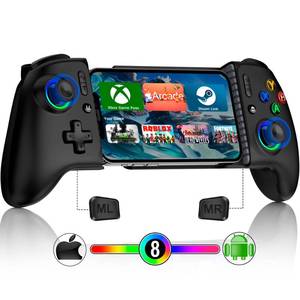 lot 4410 image: Mocagen Mobile Gaming Controller, MC2 Phone Controller for iPhoneAndroidSwitchOledSwitch 2 with ProgrammableHall Effect Joysticks & Analog TriggersRGB Light