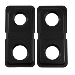 lot 4411 image: Upgraded Drip Pans Replacement for GE Hotpoint Gas Stove Drip Tray WB34K10009 Right WB34K10010 Left GE Double Oven Burner Drip Pan Spectra XL44 Part Gas Drip Bowl Catch Range Cooktop Burner Black 1set