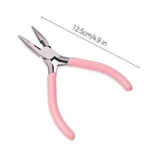 lot 4461 image: Jewelry Pliers 4.9 Inch,1 Pack Small Chain Needle Nose Pliers for Jewelry Making,Wire Bending, Repair, Object Grasping(Pink)