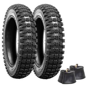 lot 4524 image: 12.5x2.75 Replacement Knobby Tire and Inner Tube, 2Sets for Razor MX350 MX400 Dirt Rocket, X-Treme X-560, Compatible with 12 12x2 34 Electric Scooters