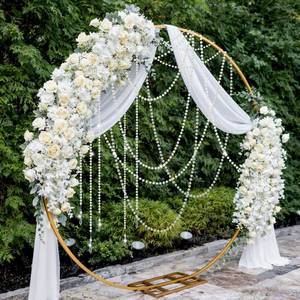 lot 4545 image: Giegxin 24 Pcs 78ft Wedding Pearl Backdrop Crystal Garland Faux Pearl Hanging String Bridal Party Garland Hanging Decoration for Wedding Party Flower Home Window Ceiling Draping Decoration