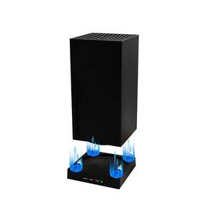 lot 4553 image: Raryars Cooling Fan for Xbox Series X with 3 USB Port Xbox Series X External Cooler Turbo Temperature Control Fan Console Standing Mount Cooling System