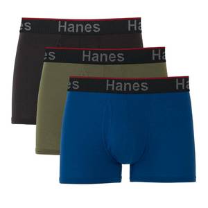 lot 4680 image: Hanes Mens Total Support Pouch Trunks, Cotton Stretch Underwear for Men, 3-Pack