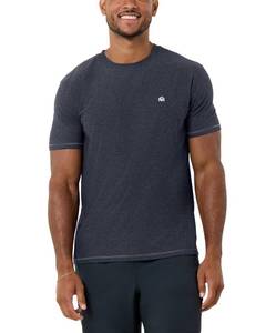 lot 4697 image: INTO THE AM Workout Shirts for Men Fitted Dry Fit Athletic Gym Running Sport Tees Mens Tshirts (Navy, X-Large)