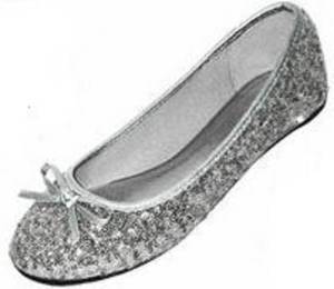 lot 4698 image: Shoes8teen New Womens Sequins Ballerina Ballet Flats Shoes 4 Colors Available 2001 Silver Sequin 56