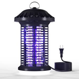 Bug Zapper Indoor &amp; Outdoor, Water Proof Mosquito Zapper with LED Light, 4200V Electric Bug Zapper for Home Patio Office CourtyardBlack