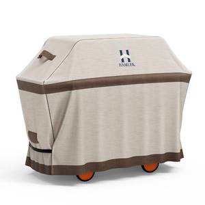 lot 2171 image: HAMLER Grill Cover 58 Inch, Heavy Duty Waterproof BBQ Covers, Gas Grill Covers Fits Weber Spirit, Weber Genesis, Char-Broil, Nexgrill, Brinkmann, Brown & Beige