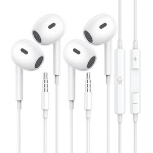 lot 2192 image: Wired Earbuds, Clear Calls & No Noise 3.5mm Headphones with Microphone in Ear Earphones HiFi Stereo Volume Control for iPhoneiPadSamsungAndroidKindleSwitch 2 Pack
