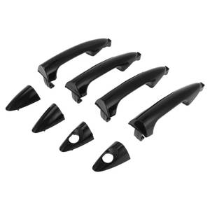 lot 2212 image: HEROFFIX 1 Set Car Exterior Door Handles Grip for Hyundai Accent 2012-2017 Front Left Front Right Rear Left Rear Right No.826511R050826611R050 Black ABS