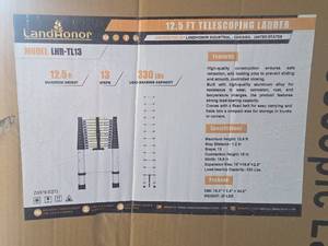 lot 6249 image: LandHonor 12.5 ft Telescoping Ladder Model LHR-TL13