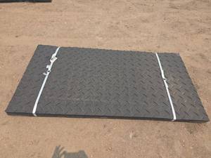 lot 6288 image: Ground Protection Mats Diamond Plate Pattern 312 Inch Thick 40 x 80 5 quantity