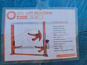 lot 6520 image: COPTOK Car Lift Machine CK-45T 2.2kW 110V 9920 lb Capacity