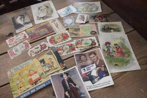 lot 1696 image: Victorian Calling Cards, Post Cards & More