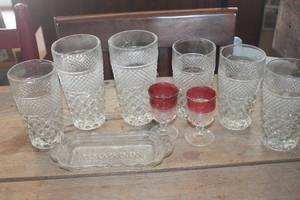 lot 1721 image: Vintage Cut Glass Glasses & More