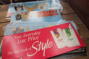lot 1730 image: Vintage Cigarette Display Signs