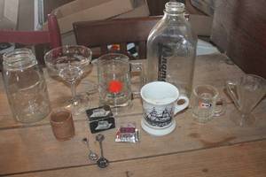 lot 1819 image: Vintage Coffee Cup, Tea Strainer, Toothpick Holder & More