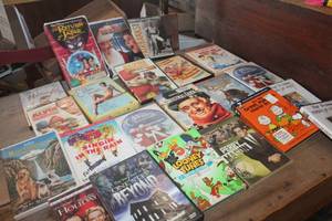 lot 1827 image: Lot of DVDs and VHS Movies
