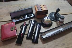lot 1851 image: IOB Marksman Pen Set, Letter Opener & More