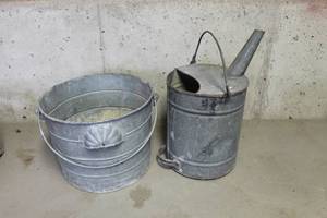 lot 1871 image: Vintage Galvanized Bucket and More