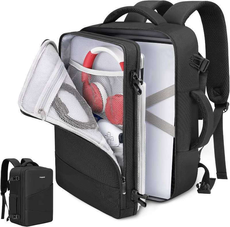 lot 20234 image: Deegotech Carrying Case Compatible with PS5PS5 ProPS5 Slim, Protective Travel Bag Backpack Compatible with Playstation 5 Console, Disc, Accessories and 15.6 Laptop, Black