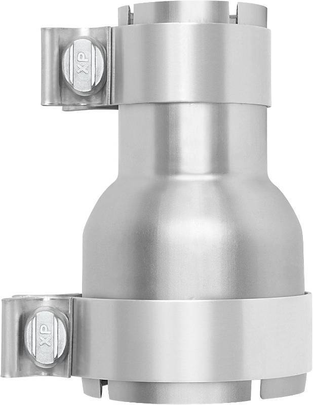 lot 20333 image: 2 to 3 inch Exhaust Adapter with Clamp Stainless Steel, 2 ID to 3 ID Exhaust Reducer Connector Pipe with Clamp